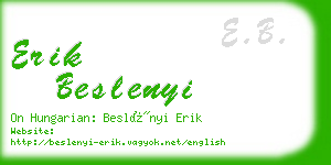 erik beslenyi business card